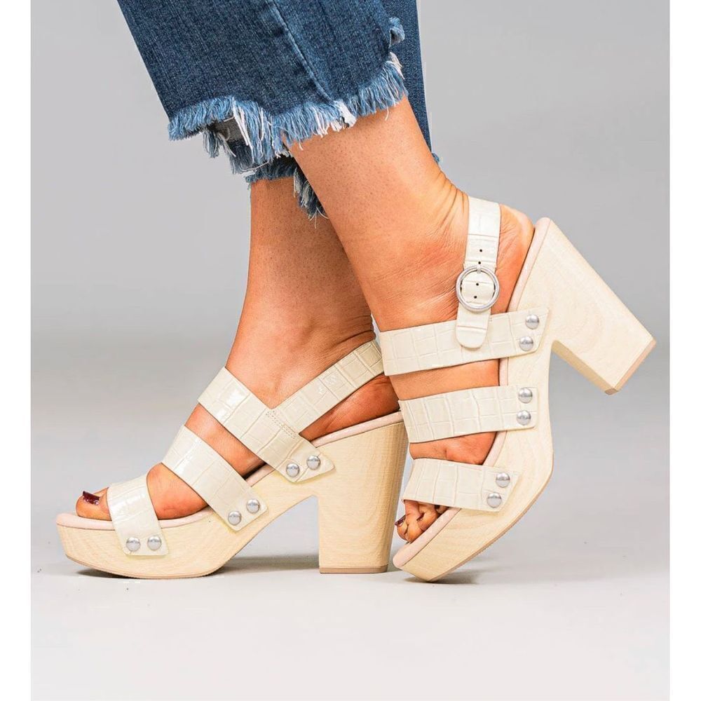 Chinese Laundry Fenny Croc Print Heels